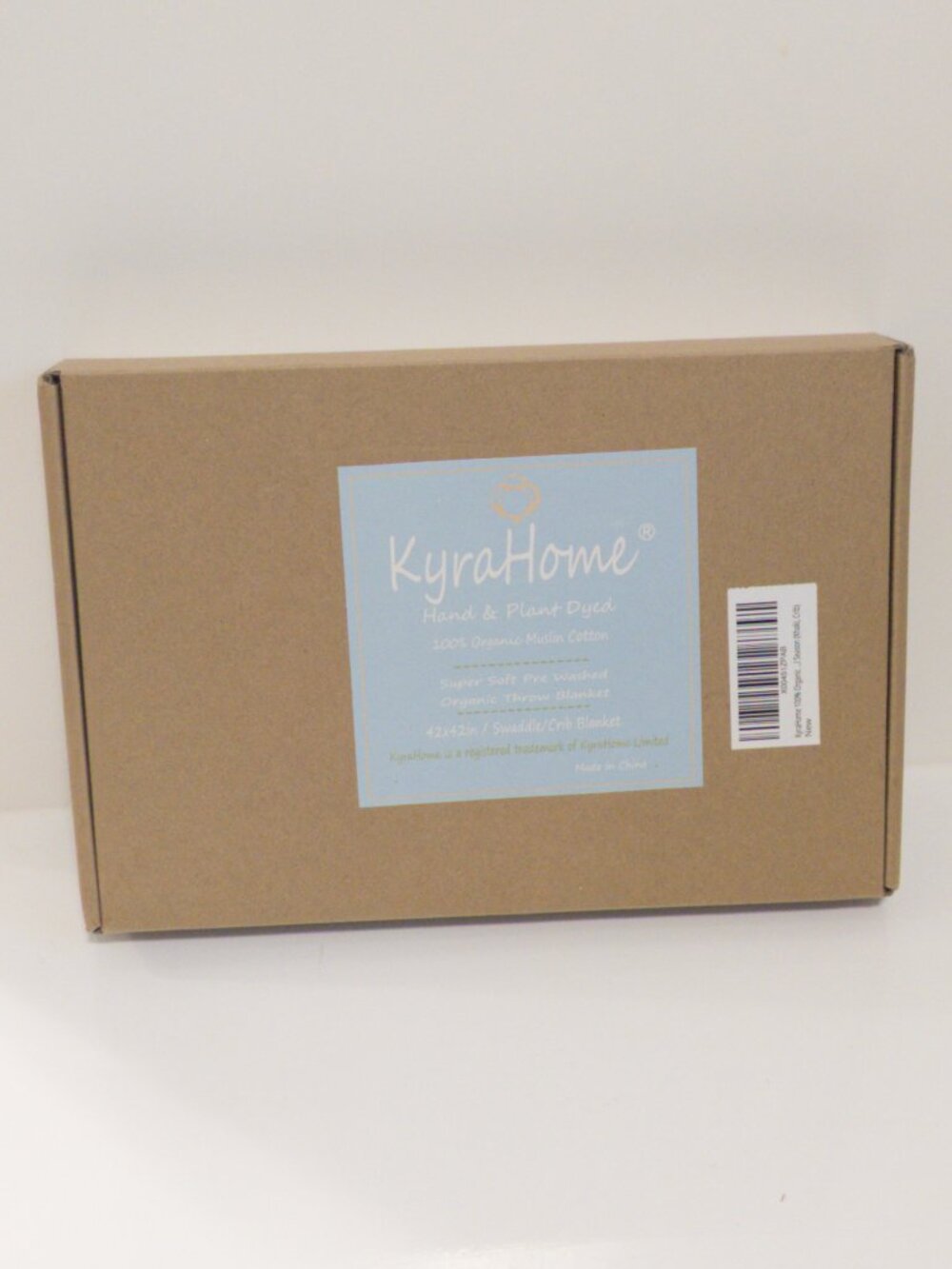 NWT KyraHome Organic Muslin Cotton Swaddle Blanket Light Beige 42 x 24 Inch Soft